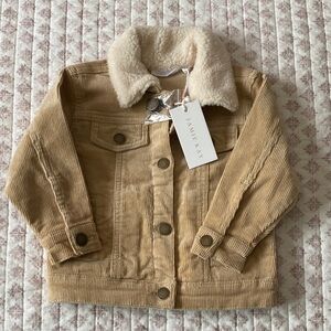 Jamie Kay Beige Corduroy Kids Jacket